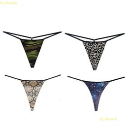 Kvinnors trosor 4 PCS Kvinnor Tongs och G Strings Cotton Set Solid Printed Female Panty Sexig låg midja Underkläder Underkläder Kvinnors Thong 502