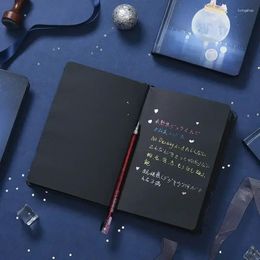 Supplies Graffiti Moon Stationery Notebook School Luminous Diary Journal Book Note Cute Notepad Office Black Light Planner