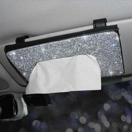 Car Tissue Box 1 Pcs Crystal Car Tissue Box Towel Sets Car Sun Visor Tissue Box Holder Auto Interior Storage Decoration for BMW Car Accessories T240520