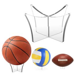 Duty Acrylic Ball Stand Porable Display Accessories Rugby Bowling Holder for Football Soccer Basketball 240513