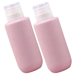 Storage Bottles 2 Pcs Silica Gel Bottle Travel Shampoo Decorative Soap Dispenser Outdoor Household Empty Container Pp Lotion Packing