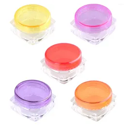 Storage Bottles 50Pcs Jars Pot Cream Small Makeup Container Plastic Transparent Empty Box Sample Lip Cosmetic Eyeshadow