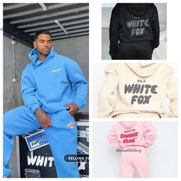 White Foxs Hoodie Designer Hoodie Tracksuit Mens Jogger Set Brand Letter Printing Hoody Leisure Sport Colorful Sweatshirt Two 2 Piece Whitefox Set For Woman 33