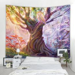 Tapestries Fantasy Landscape Decoration Background Tapestry Curtains Nordic Bohemian Mandala Style Home Bedroom Living Room