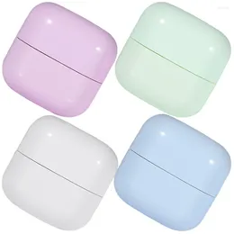 Storage Bottles 4 Pcs Cream Skin Care Containers Jars Lotions Creams Travel Plastic Moisturizer Dispenser Lids Skincare