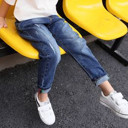 4-11 Years Trend Boys Clothes Slim Straight Jeans Bottoms Denim Clothing Long Pants Kids Baby Boy Casual Trousers