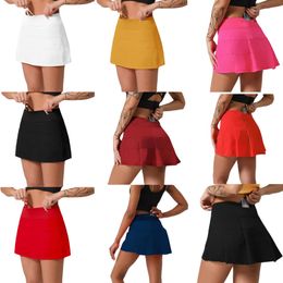 Skirts for Womens Designer Skirt Suit Mini High Waist Tennis Dress Yoga Skort Quick Dry Pleated Skirt Running Sports Skirt Womens Shorts Dress With Pockets Woman Lady