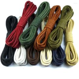 Shoe Parts Men And Women Couple Buy Two Pairs Get One Pair Of Pure Cotton Waxed Shoelaces Round Thick0.3cm Lengthened Leather Lace