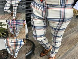 Gym Mens Trousers Plaid Tracksuit Bottoms Skinny Joggers Sweat Track Pants Chinos Sexy Slim Fit Casual Plus Size Men039s Suits 3999672