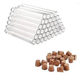 Storage Bottles Pack Of 40 Plastic Test Tubes With Corks Cork For DIY Craft Candy Liquids Spices Flowers 150X16mm