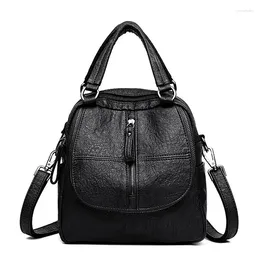 Backpack Style Women Mini Travel Bag Fashion Multi-Functional Large Capacity PU Leather Totes Purses