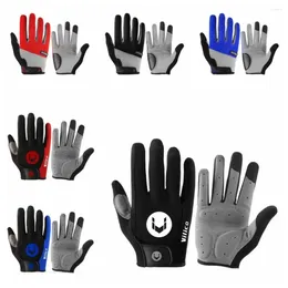 Cycling Gloves 1 Pair Of Anti-slip Full Finger -Absorbing Anti-skid Bike Sun-proof Comfortable Riding Motorcycle