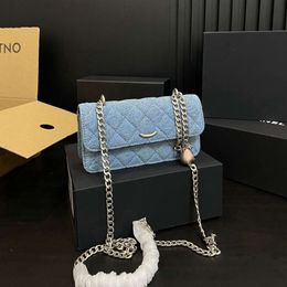 Luxury women's bag Single shoulder crossbody Handbag Purse New denim chain phone bag Mini casual fashion design portable small square bag satchel