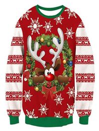 Men039s Hoodies Sweatshirts 2022 Explosive Cartoon Christmas Cat 3D Digital Printing Couple Large Size Round Neck Loose Casua6541522