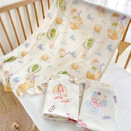 Blankets Baby Muslin Swaddle For Born Double Layer Cotton Summer Blanket Bed Comforter Infant Stuff