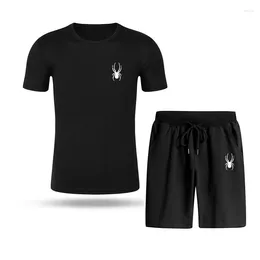 Men's Tracksuits 2024 Summer Men Quick-Drying T-shirt Sports Shorts 2 Piece Set S Casual Mesh Tees Jogging Breathable Fitness Suit