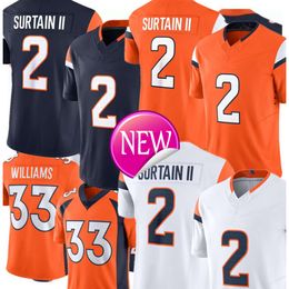 10 Bo Nix Jersey Patrick Surtain II Jersey John Elway Courtland Sutton Justin Simmons Peyton Manning Javonte Williams Marvin Mims Alex Singleton Football Jerseys