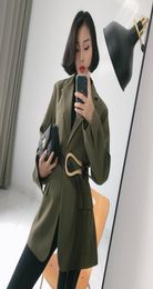 2020Fashion Women Gold Metal Belts Curved Large Horseshoe U Buckle Luxury Microfiber Leather Double Belt For Coat Dress Sweater T26727111