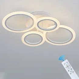 Ceiling Lights Circle Acrylic Chandelier Led Lamp For Kitchen Bedroom Living Surface Installation Dining Room Lighting