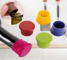 5 Colours Silicone Wine Bottle Stopper Fresh Wine Bottle Cap Sealed Seasoning Bottle Stopper7776281