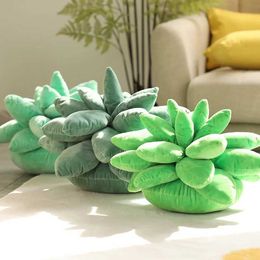 Plush Cushions Small Stuffed Realistic Succulent Plant Plush Pillow Cute Soft Fluffy Succulents Plushies Cushion Gift for Home Sofa Car Decor