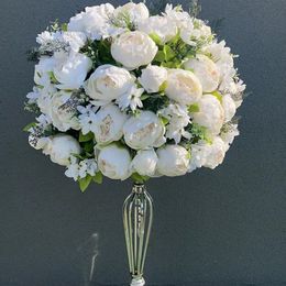 20 style can choose)35cm to 60cm diameter can choose) White Red Large Rose arrangement Artificial Wedding Flower Ball Centerpieces for Wedding Decoration