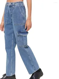 Women's Jeans 2024 Y2K Style For Women Fashion Denim Straight Pants Casual Multi Pocket Cargo S-XL Drop