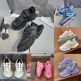 Designer Womens Mens Shoes Track 3 3.0 Sneakers Luxury Trainers Triple Black White Pink Blue Orange Yellow Green Tess.s. Gomma Tracks Sports Shoe Size 35-45 Casual shoes