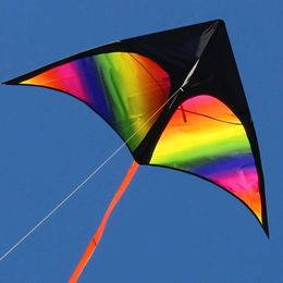 Kite Accessories 2x3m cute rainbow kite with tail easy to fly kite Colourful flying kite with power board for enhanced coordination as a childrens gift WX5.21