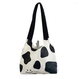 Shoulder Bags Torebka Damska Spring Cow Pattern Printed Bag Casual Canvas Women's Large-capacity Luxury Handbag