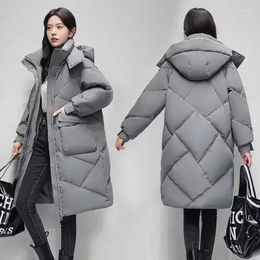 Women's Trench Coats Winter Women Parka Hooded Jackets Thicken Warm Cotton-padded Puffer Casual Long Parkas Clothes Loose Outerwear