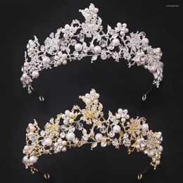 Copricapi fatti a mano Crystal Crystal Rhinestone Princess Tiaras e Diadem Wedding Bridal Hair Accessory for Women Girl Jewelry