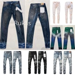 Man Jeans Designer ksubiJeans purples Skinny Ripped Biker Slim Straight Pants Stack Fashion Jean Mens Trend s