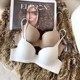 New Simple Sexy Glossy Bra Soft Steel Ring Small Chest Gathering Body Shaping Side Collection Women's Underwear