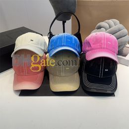 Casquette Designer Cap Gradient Baseball Cap Embroidery Letter Color Snapback fow Men Women Casual Ball Hats