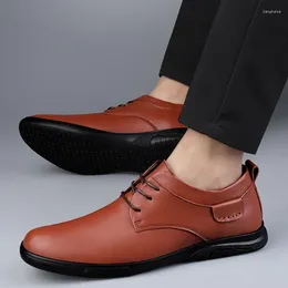 Casual Shoes Oxford For Men Genuine Leather High Quality Business Dress All-Match Formal Footwear