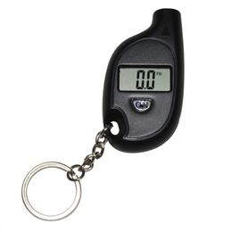 Portable Digital Car Tyre Pressure Tester Motorcycle Auto Tyre Air Metre Gauge LCD Display 0-150 PSI with Mini Keychain