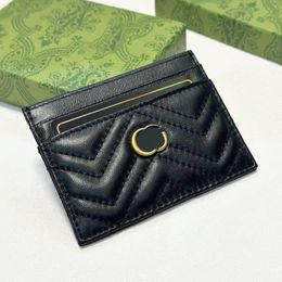 Woman Mens Card Holder Genuine Leather Designer Wallet Short Wallets Holder Square Purses Box TOP