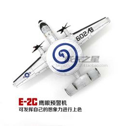 Aircraft Modle 1 72 US E-2C Eagle Eye Early Warning Aircraft Assembly Model DIY Military Boy Gift