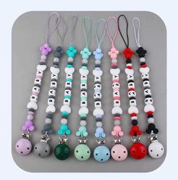 Pacifier Holders Clips# INS baby Personalised name custom pacifier clip Nipple dummy stand anti fall bracket chain pacifier chain toddler teeth toy d240521