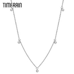 Choker 25mm Bubble Necklace for Women 100% 925 Sterling Silver Round Diamond Neck Chain Girls Gift Jewelry 162 inch 240515