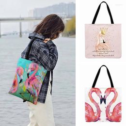 Shopping Bags Ladies Shoulder Bag All Kinds Flaming Art Design Painting Printed Tote For Women Casual Outdoor Beach