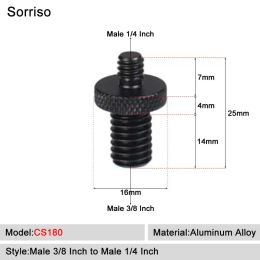 Sorriso 3/8 - 16 Inch to 1/4 " 5/8 M4 M5 M6 M8 M10 M12 Male Screw Universal Camera tripod Mount Adapter outer thread For DSLR