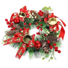 Decorative Flowers Door Hanging Decors Holders Xmas Artificial Wreath Christmas Decorations Tealight Ornaments Wreaths