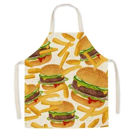 Fashion linen sleeveless apron can cook drawing oil and stain proof cloth products