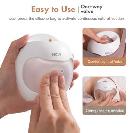 NCVI Manual Wearable Breast Pump | Breastmilk Collector, Hands-Free & Portable, Natural Expression, Breast Feeding Essentials |