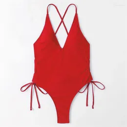 Women's Swimwear Woman Sexy Triangle Bandage Summer One-Piece Swimsuit Female Ladies Holiday Beach Bathing Suit