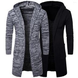 Men's Sweaters Autumn Mens Hooded Knitted Oversized Cardigan Outerwear Thick Long Sleeve Male Sweater Fashion Casual Winter Warm Knitwear