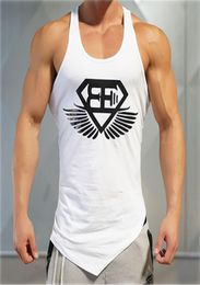 Bodybuilding Stringer Sport T Shirt Printed Tank Tops Running Vest Men Fitness Sleeveless Undershirt Gym Top Men Cloth9156113