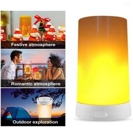 Candle Holders Dynamic Flame Effect Light Decorative Table Night Lamp Atmosphere Bar Restaurant Frie Living Bedroom Room C9A7